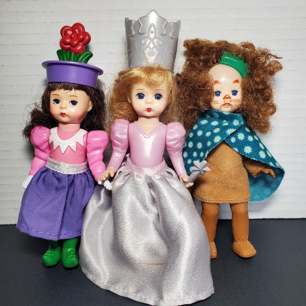 Madame Alexander Wizard of Oz McDonald'sβ Dolls 3 Glinda, Flower Munchkin, Lion